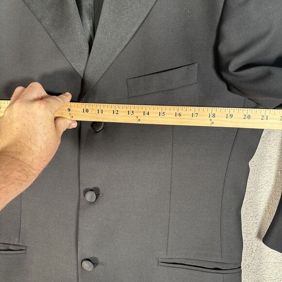 Zanieri Zignone Super 100 Wool Tuxedo 2‎ Piece Men’s Size 42R/30W Black Wedding - Picture 6 of 16